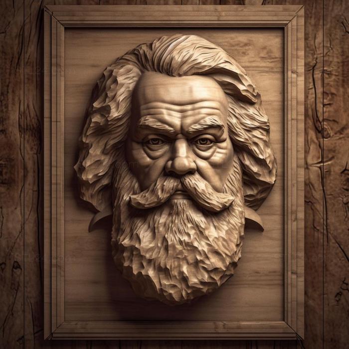 Famous (Karl Marx 1, 3DFMS_6928) 3D models for cnc